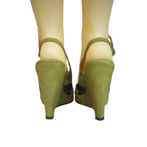 Vintage green woman shoes size 37 - Image 2