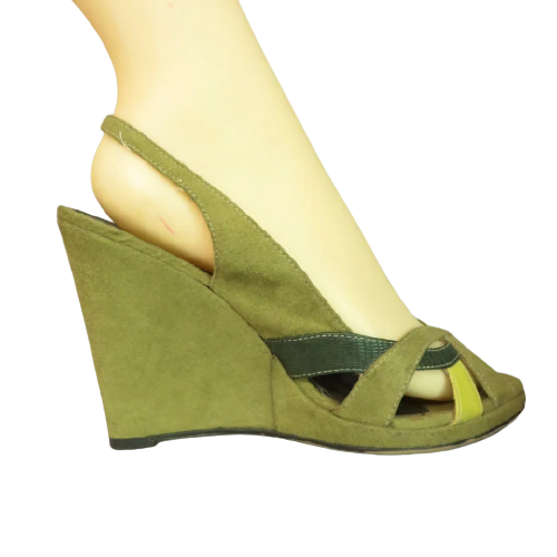 Vintage green woman shoes size 37 - Image 3