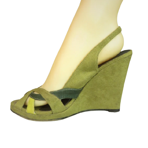 Vintage green woman shoes size 37 - Image 4