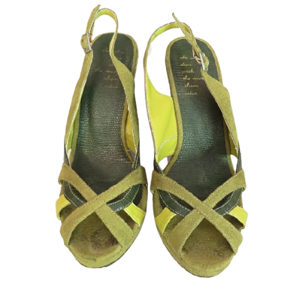 Vintage green woman shoes size 37 - Image 5
