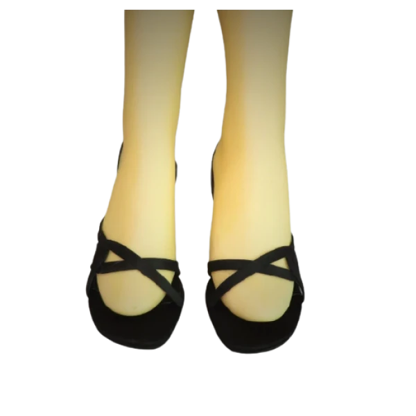 Vintage 90s black woman sandals shoes size 37 - Image 2