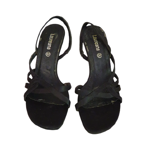 Vintage 90s black woman sandals shoes size 37 - Image 4