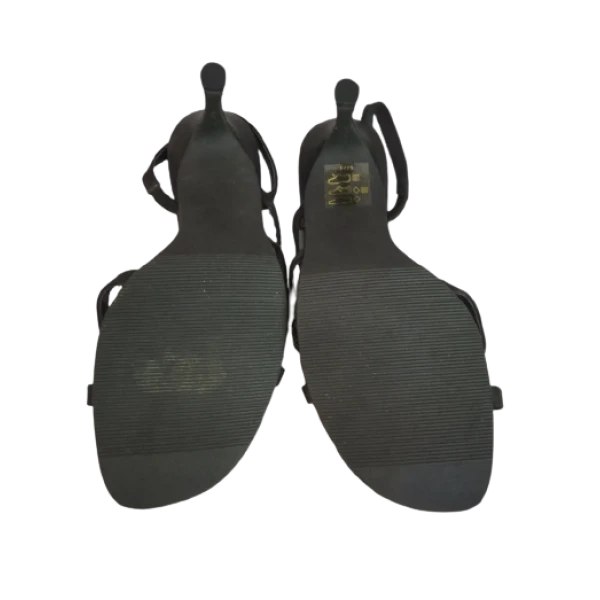 Vintage 90s black woman sandals shoes size 37 - Image 5