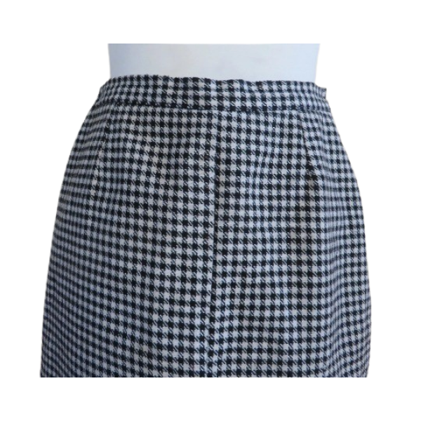 Vintage 50s style Black and White  wool skirt , size S - Image 5