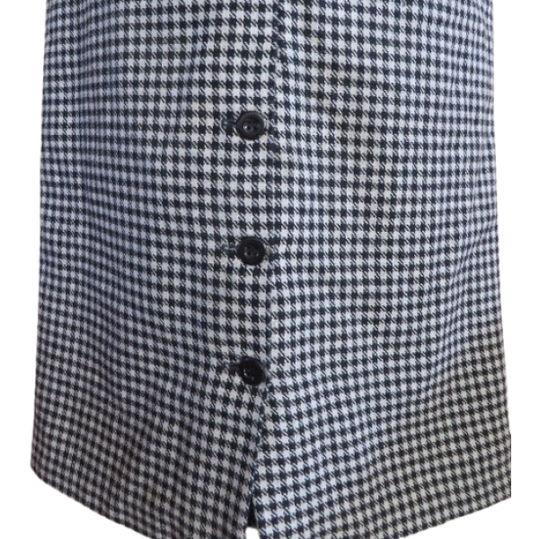 Vintage 50s style Black and White  wool skirt , size S - Image 6
