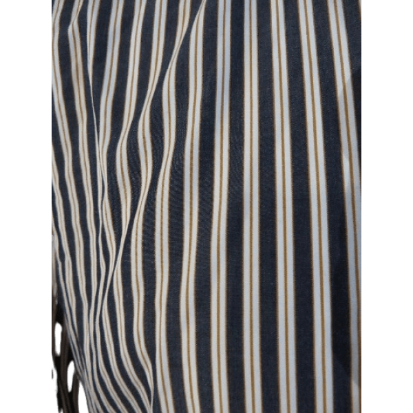 Vintage 90s Blue Striped man shirt size L - Image 3