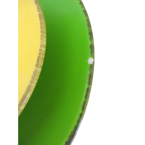 Vintage Green and Yellow Ceramic Duo Plates - Image 2