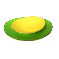 Vintage Green and Yellow Ceramic Duo Plates