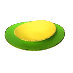 Vintage Green and Yellow Ceramic Duo Plates