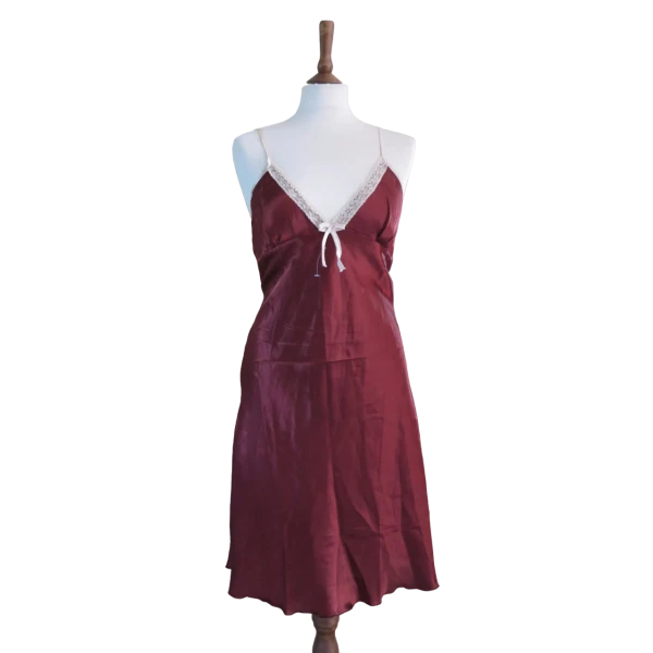 Vintage 90s Brown Bordeau Baby doll size M/L - Image 2