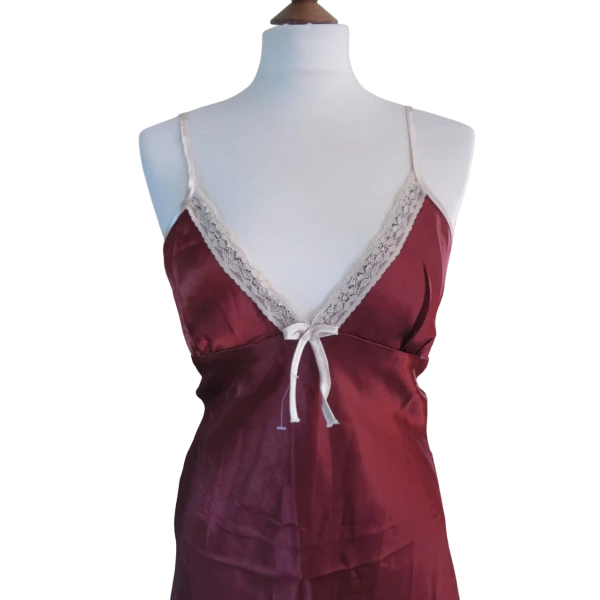 Vintage 90s Brown Bordeau Baby doll size M/L