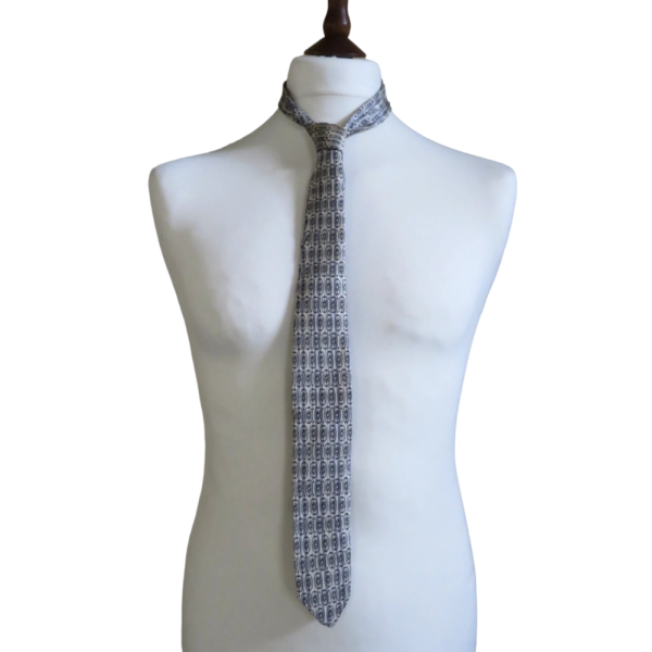 Vintage 60s Clear grey Novelty tie