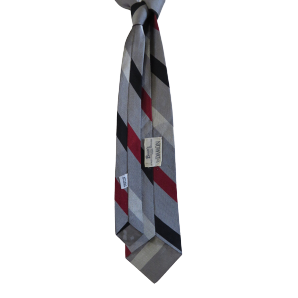 Vintage  40s/50s Grey and Red Tie - Image 4