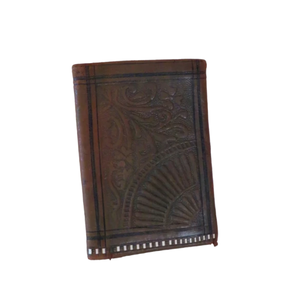 Vintage Dark Brown Leather Mexican wallet