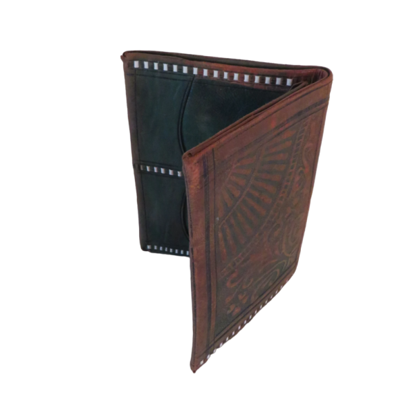 Vintage Dark Brown Leather Mexican wallet - Image 3