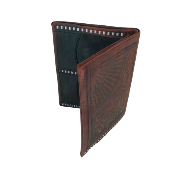 Vintage Dark Brown Leather Mexican wallet - Image 3