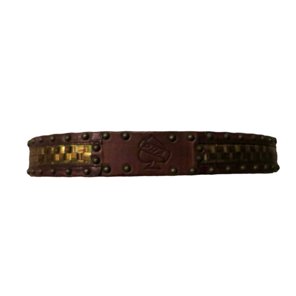 Bronze metal and Brown Leather belt - Image 6
