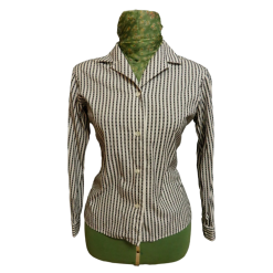 Vintage 50s/60s White and  Black woman  shirt , size S/M