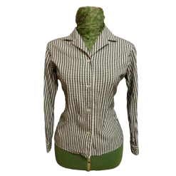 Vintage 50s/60s White and  Black woman  shirt , size S/M