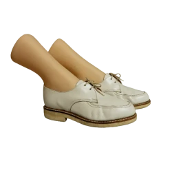 Vintage 40s/50s woman white leather shoes , size 36/37