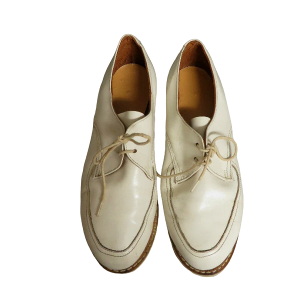 Vintage 40s/50s woman white leather shoes , size 36/37 - Image 3