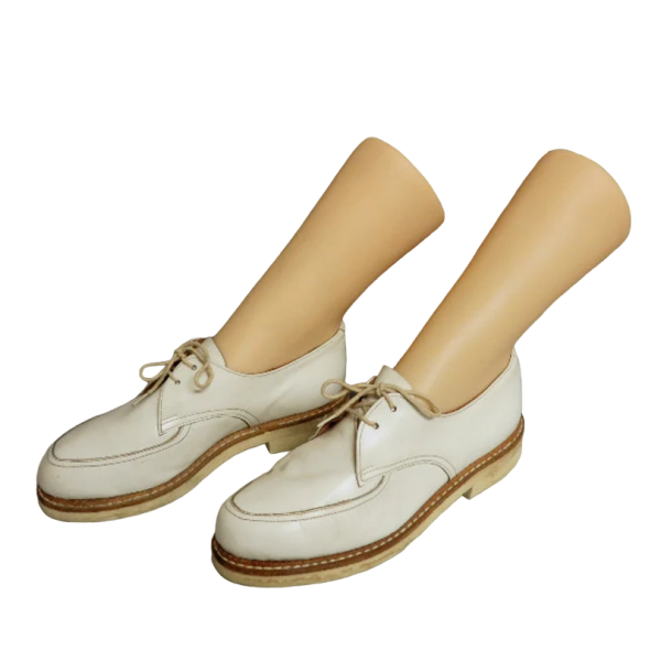 Vintage 40s/50s woman white leather shoes , size 36/37 - Image 2