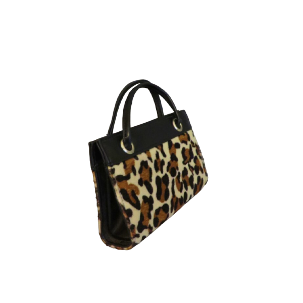 Vintage 80s Small leopard Print bag - Image 2