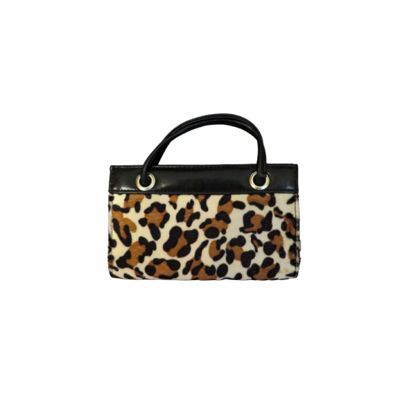 Vintage 80s Small leopard Print bag - Image 4