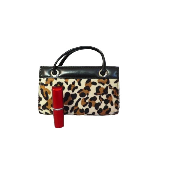 Vintage 80s Small leopard Print bag - Image 5