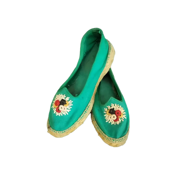 Vintage 40s 50s Green Woman Espadrillas  size 36/37EU
