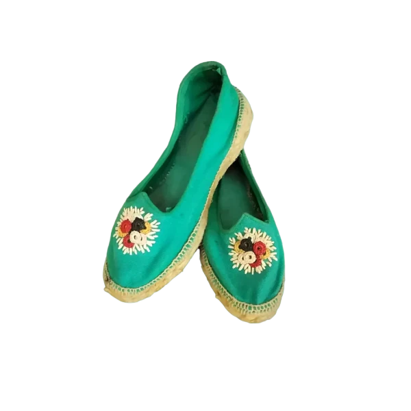 Vintage 40s 50s Green Woman Espadrillas  size 36/37EU