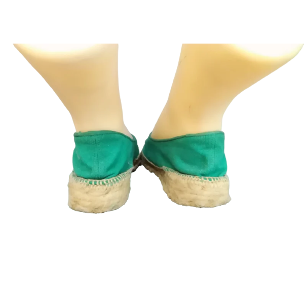 Vintage 40s 50s Green Woman Espadrillas  size 36/37EU - Image 5