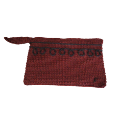 Brown Wool Crochet pochette