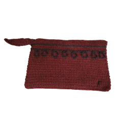 Brown Wool Crochet pochette