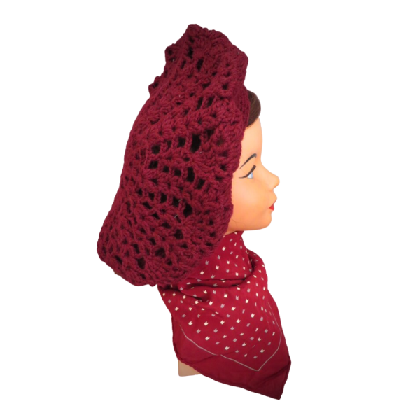 Burgundy  Crochet Beret - Image 2