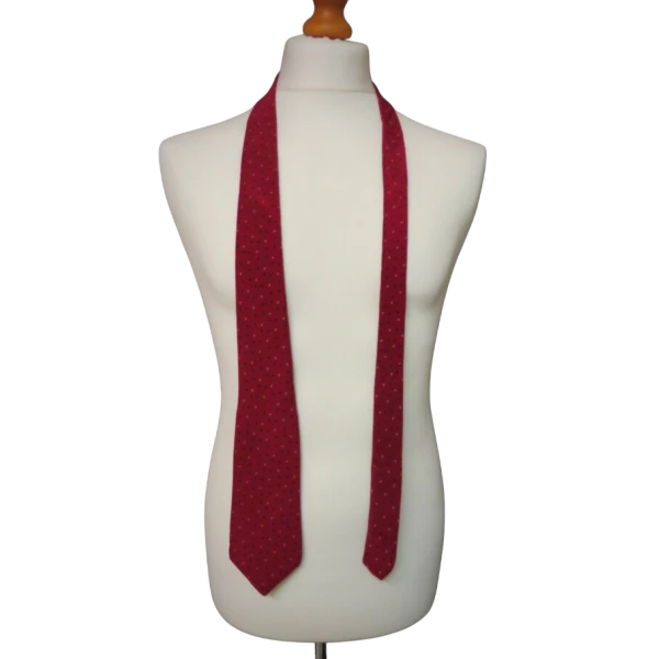 Vintage 80s/90s Burgundy Tie - Image 2