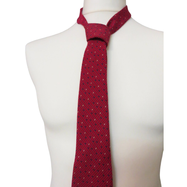 Vintage 80s/90s Burgundy Tie - Image 3