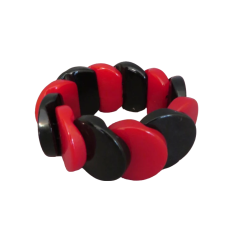 Red and Black elastic bracelet