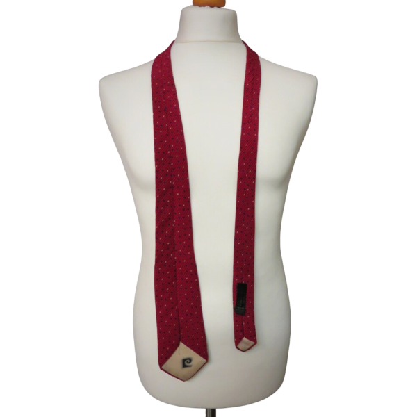 Vintage 80s/90s Burgundy Tie - Image 4