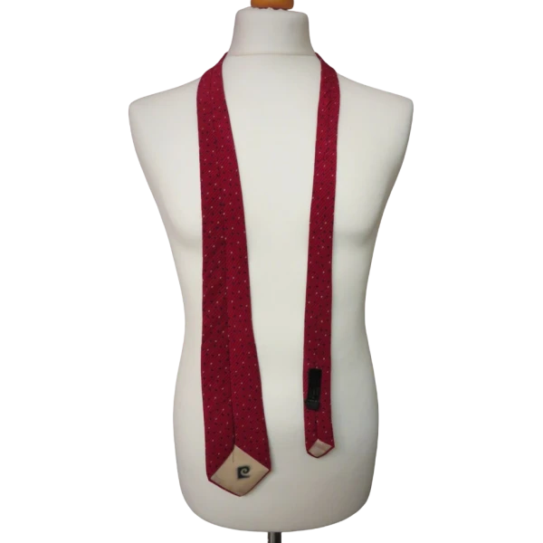 Vintage 80s/90s Burgundy Tie - Image 4