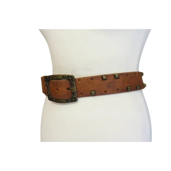 Clear Brown Leather belt - Image 3
