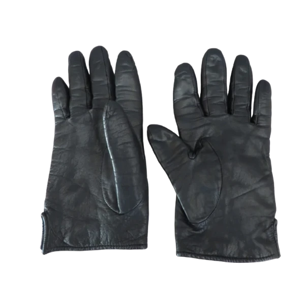 Vintage 80s/90s Black Leather Woman gloves , XS/S - Image 4