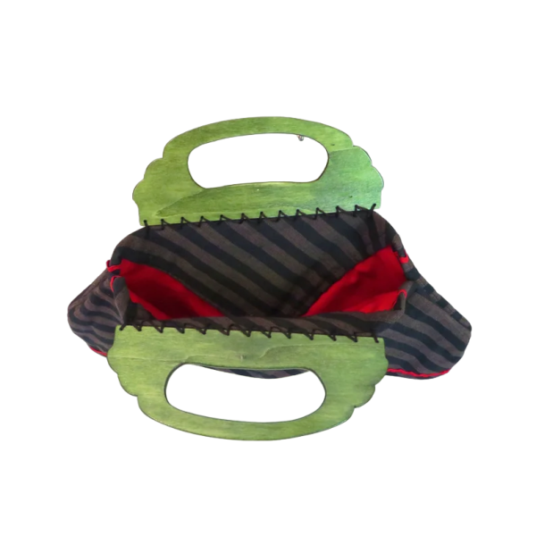 Green Wood Handle bag - Image 5