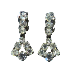 Vintage 80s Strass earrings