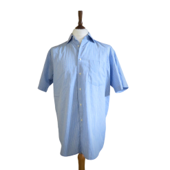 Vintage 90s Clear Blue Man shirt size M/L