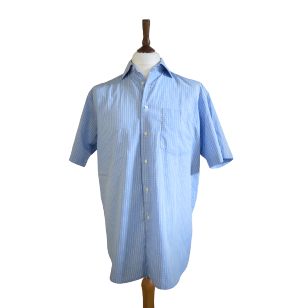 Vintage 90s Clear Blue Man shirt size M/L