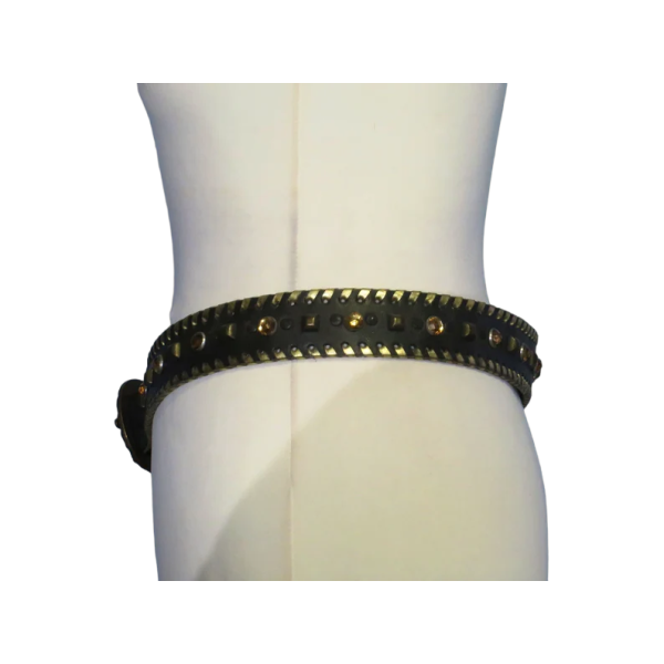 Black and Gold Western Style  Unisex belt - Image 5