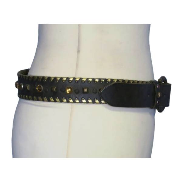 Black and Gold Western Style  Unisex belt - Image 4