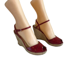 Vintage 90s red varnish  shoes size 37