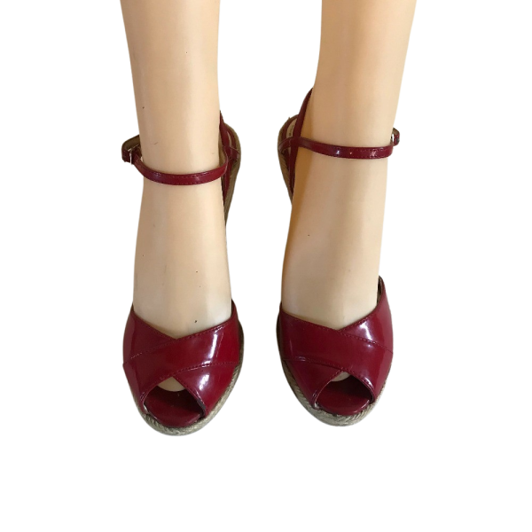 Vintage 90s red varnish  shoes size 37 - Image 2